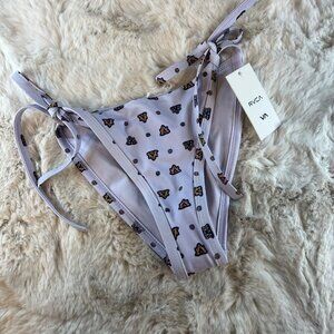 NWT RVCA Foulard - Recycles Bikini Bottoms in Lavender All Over Print Design XS